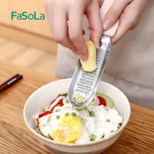 FaSoLa Multi-Functional Stainless Steel Ginger and Garlic Grater - Pink