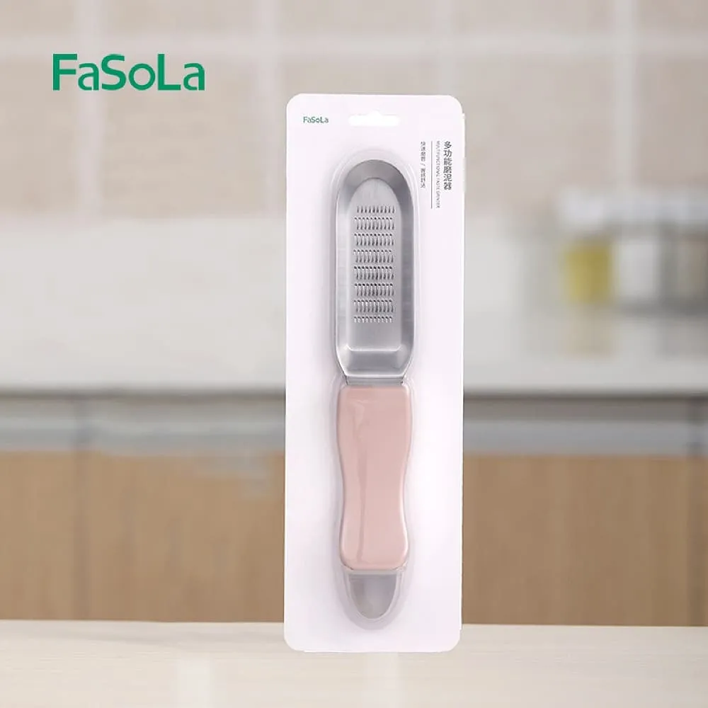 FaSoLa Multi-Functional Stainless Steel Ginger and Garlic Grater - Pink