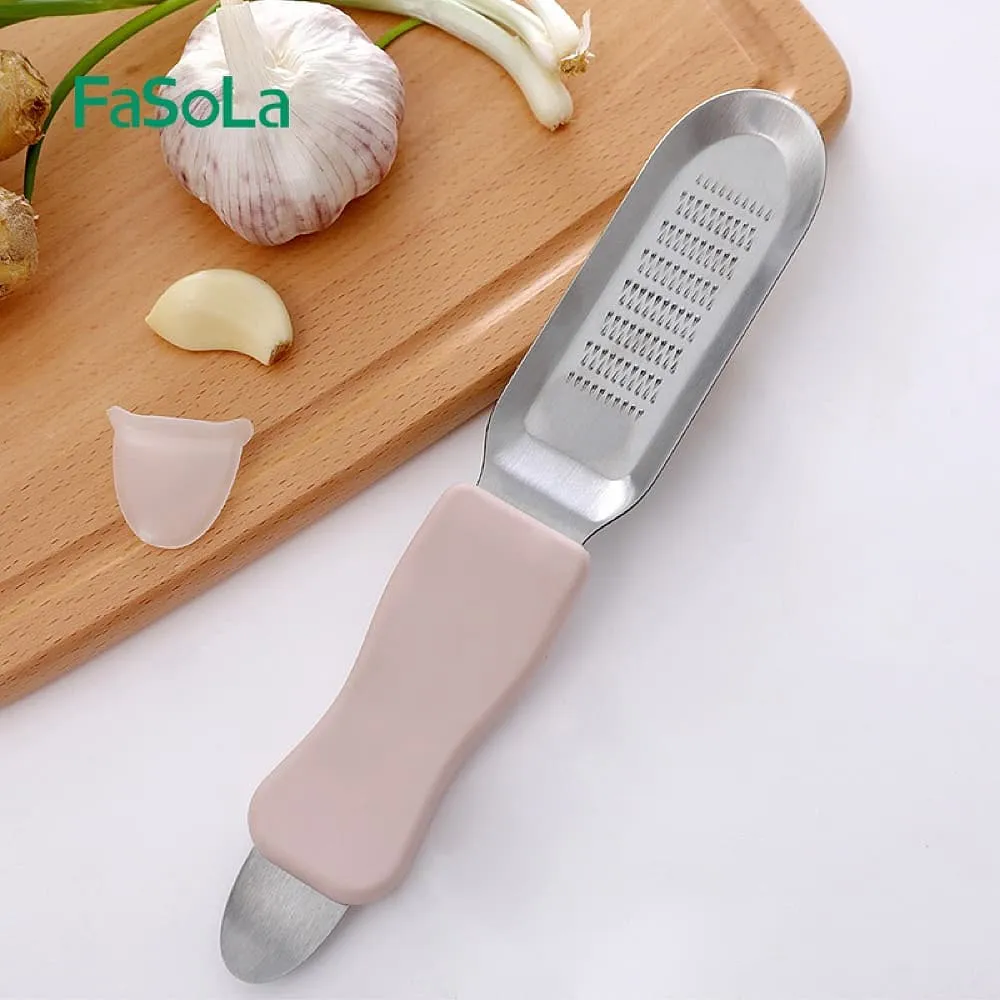 FaSoLa Multi-Functional Stainless Steel Ginger and Garlic Grater - Pink