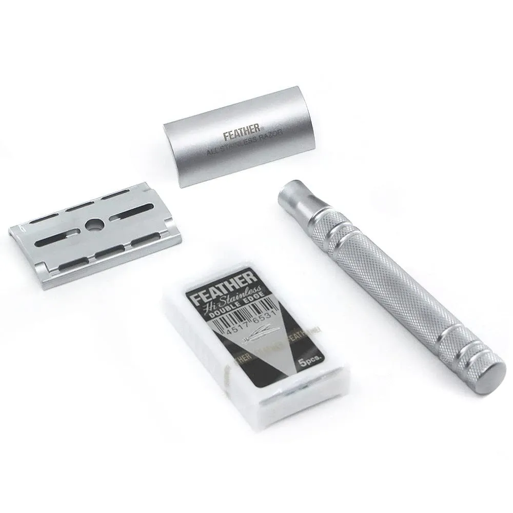 Feather Stainless Steel Double Edge Razor AS D2