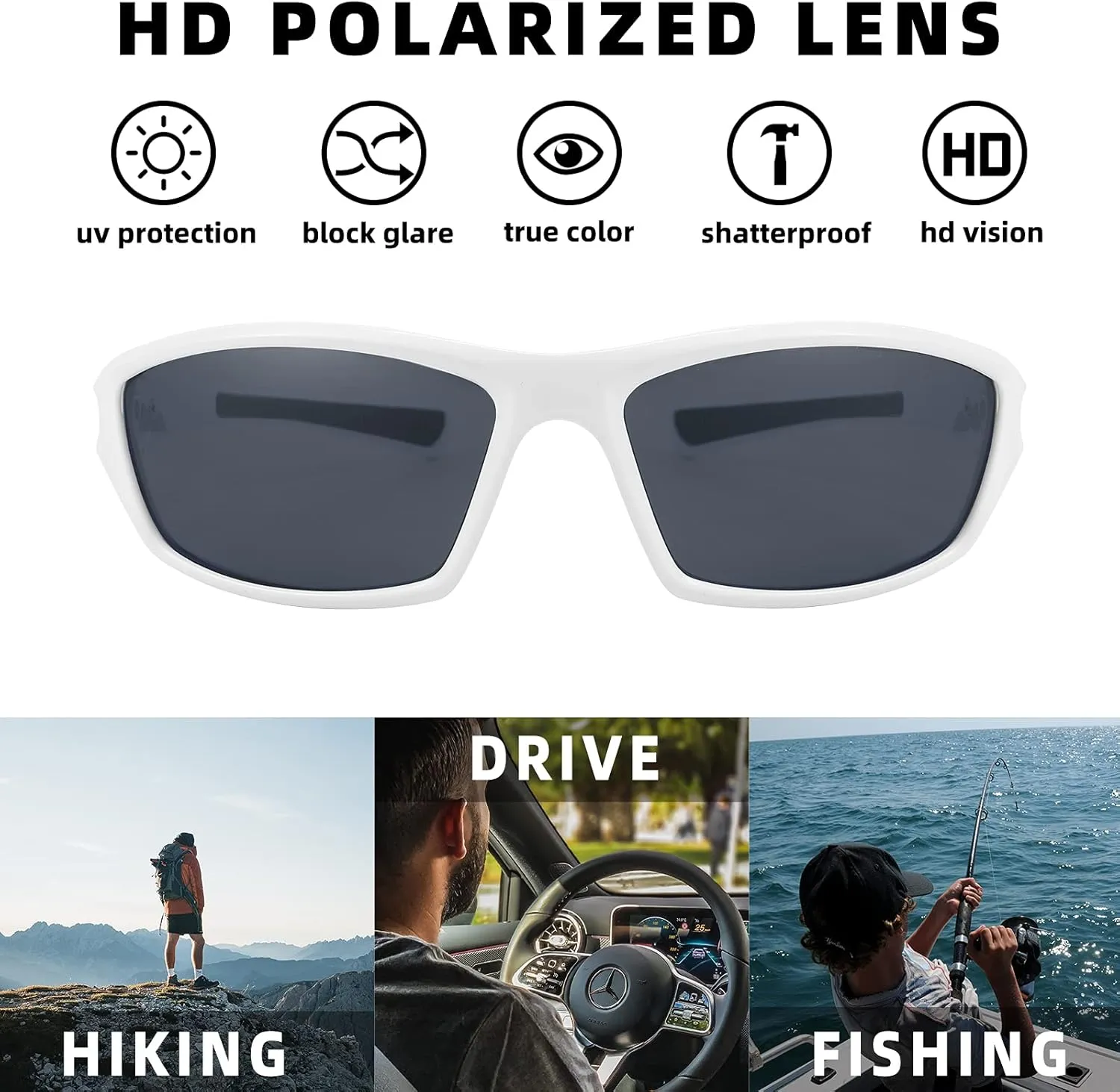 FEISEDY Classic Men Polarized Sports Sunglasses Night Driving Yellow Lenses Cycling Fishing Driving Glasses B2674