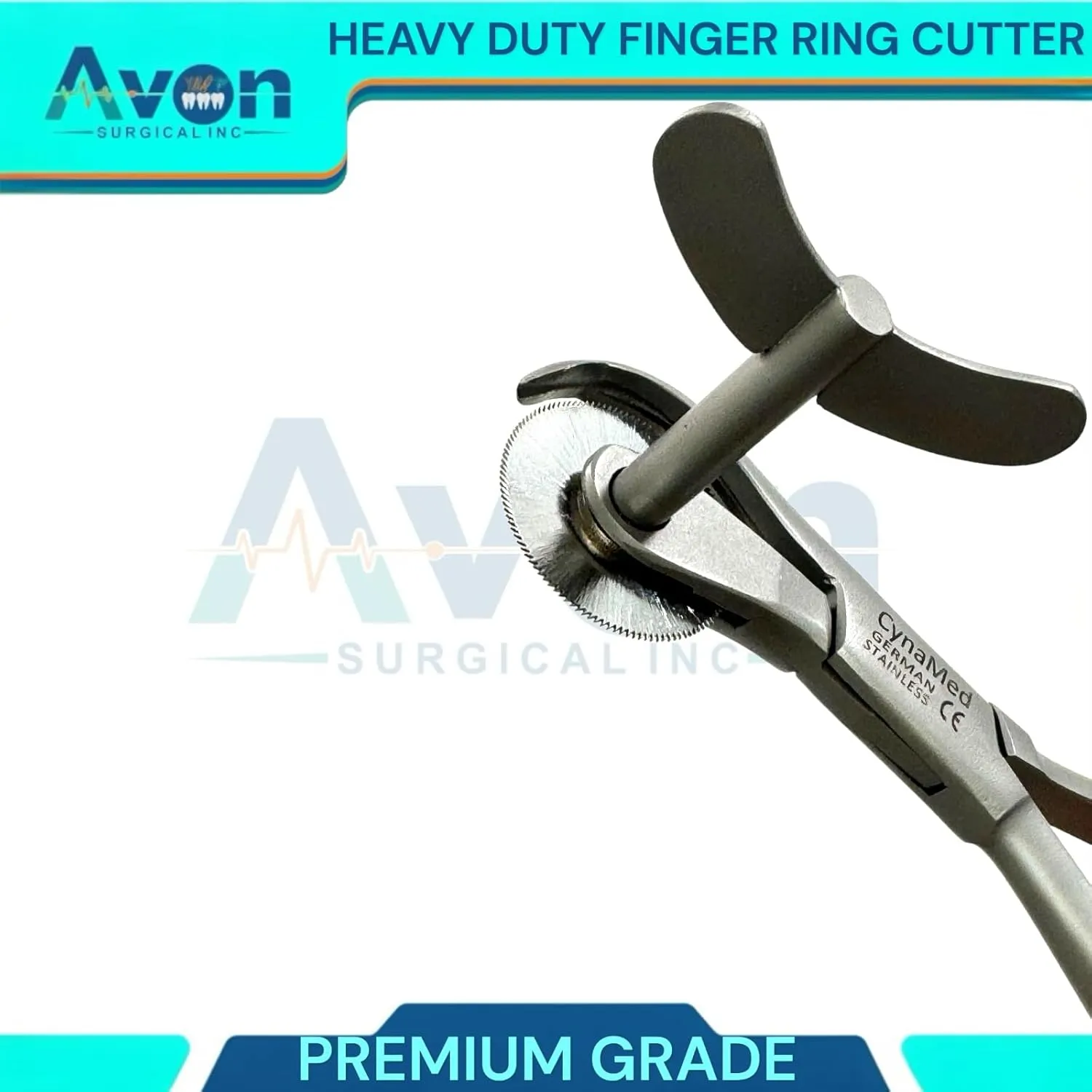 Finger Ring Removal Cutters with Lever Guard - First Aid, Fire Rescue, EMT Tool, Finger Ring Cutting Plier Style Device, Circular Rotating Blade (Heavy Duty)