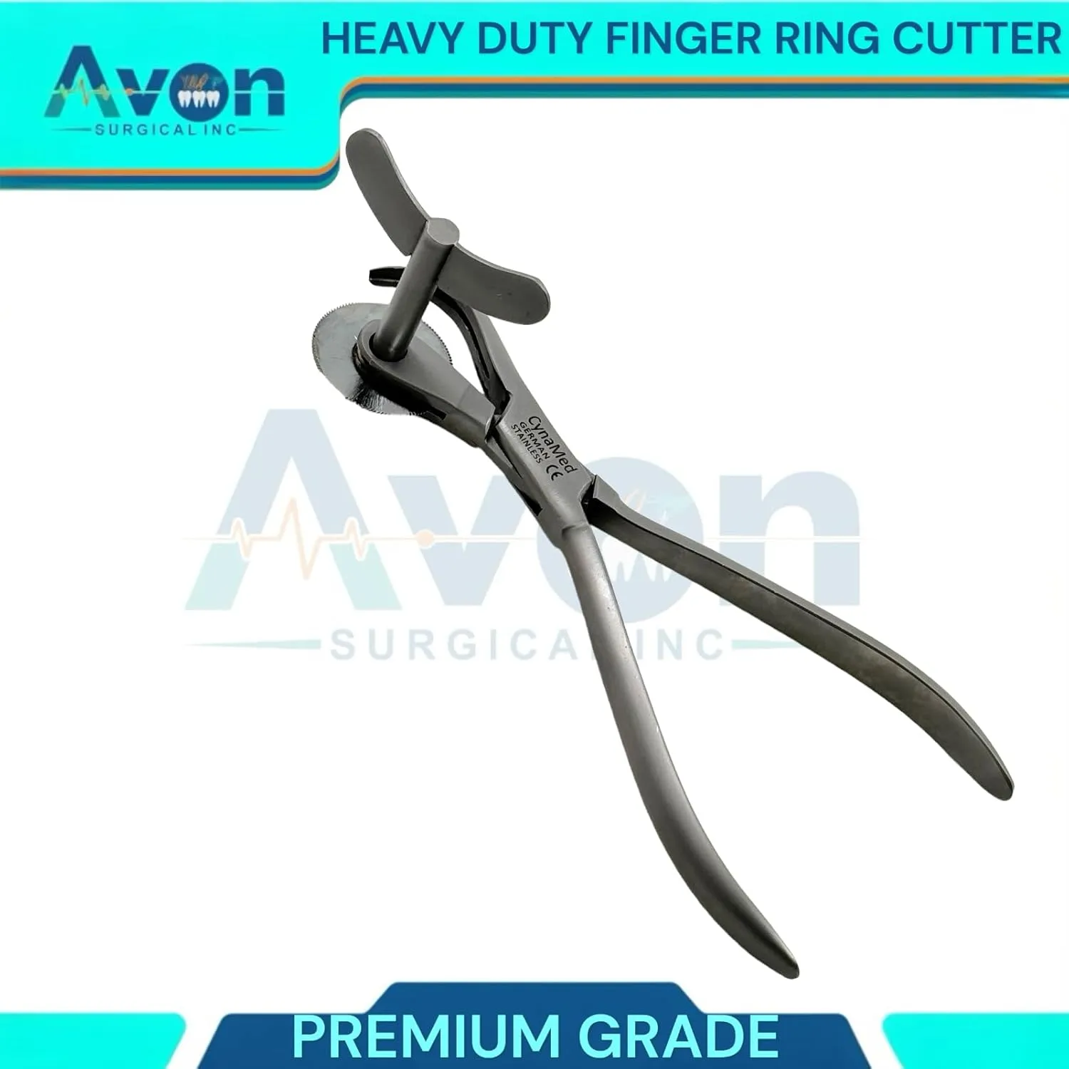 Finger Ring Removal Cutters with Lever Guard - First Aid, Fire Rescue, EMT Tool, Finger Ring Cutting Plier Style Device, Circular Rotating Blade (Heavy Duty)