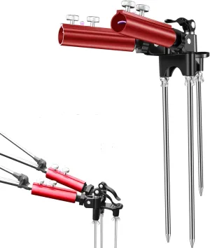 Fishing Rod Holders for Bank Fishing, Multifunctional Stainless Steel Fishing Pole Holders for Ground, 360 ° Adjustable & Detachable Easy to Carry, Gift for Men Father’s Day, Birthday Day