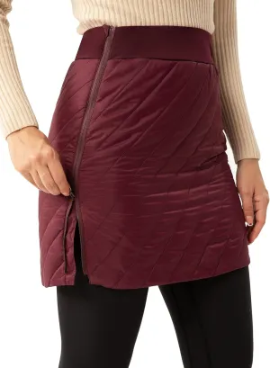 FitsT4 Sports Women's 18" Quilted Winter Skirts Puffer Skorts with Full Zipper Insulated Hiking Trekking Snow Ski