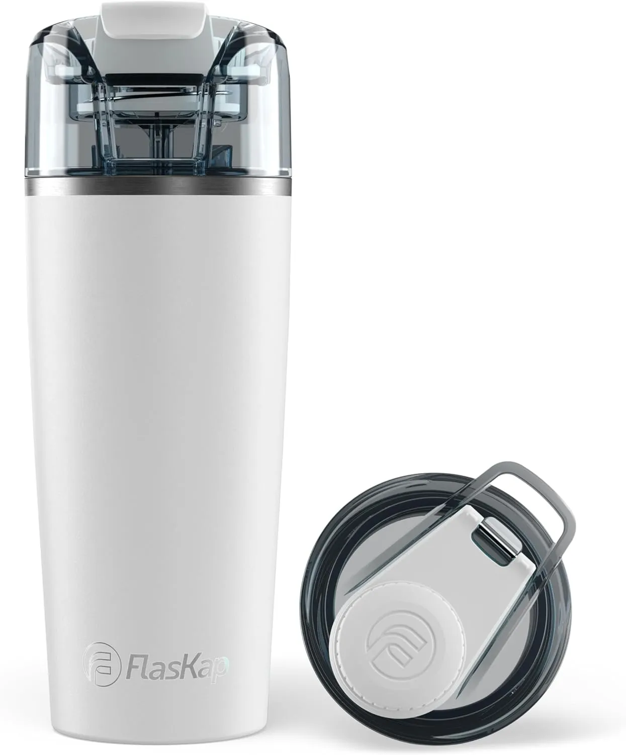 Flaskap Madic System: 6oz/9oz Dispenser Kap and 22oz/30oz Insulated Tumbler, Accessories, Leak Proof Lid, Tumbler Attachment, Stainless Steel Water Bottle