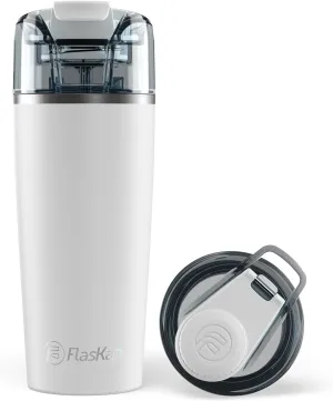 Flaskap Madic System: 6oz/9oz Dispenser Kap and 22oz/30oz Insulated Tumbler, Accessories, Leak Proof Lid, Tumbler Attachment, Stainless Steel Water Bottle