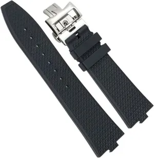 Fluoros Rubber Watch Bands For Vacheron Constantin Overseas Convex Type Quick Change Device Strap