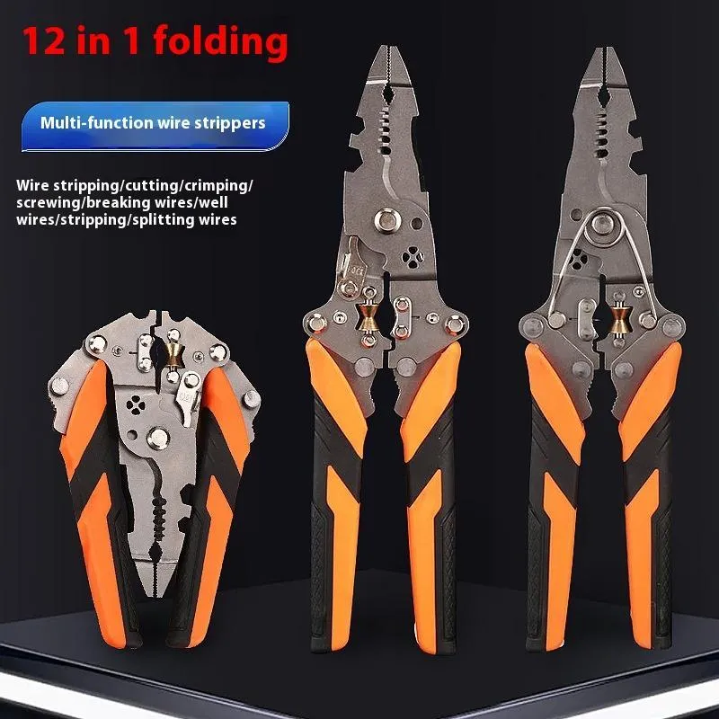 Foldable 12-in-1 Multi-functional Wire Cutting Pliers