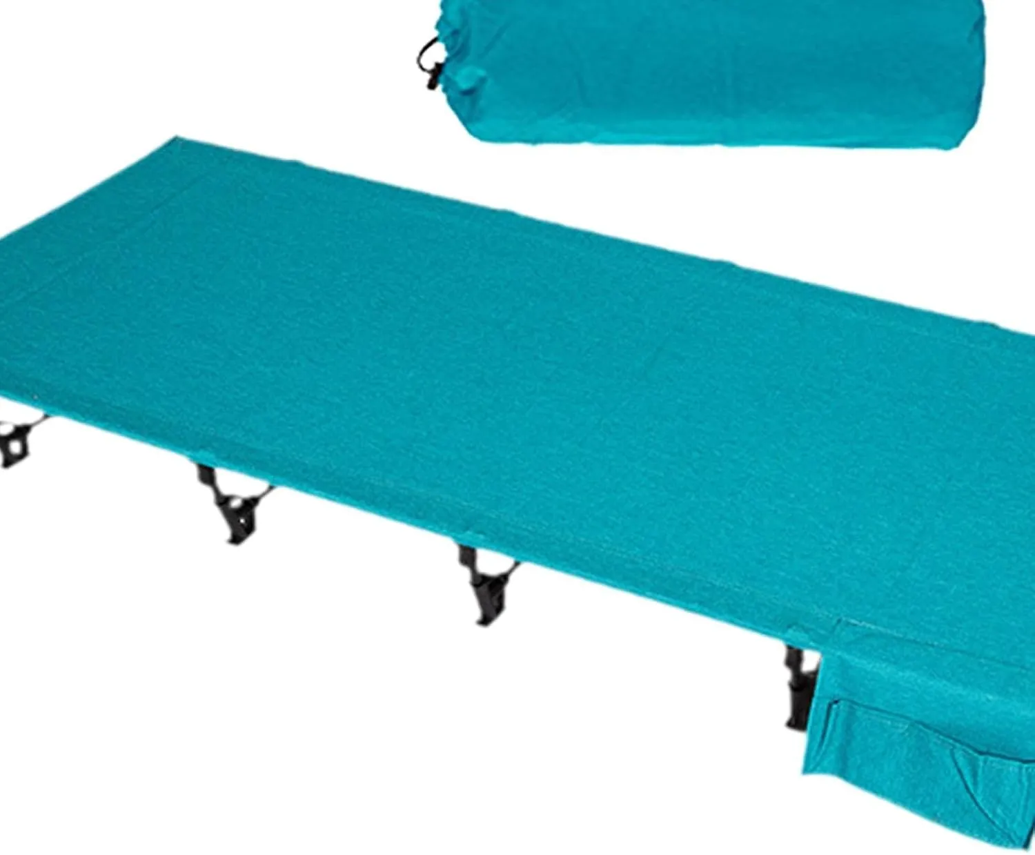 Foldable Camping Cot Outdoor Bed Heavy Duty Sturdy with Storage Bag Sleeping Cot Camp Bed for Noon Break Travel Home Trekking, Blue