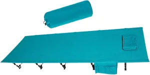 Foldable Camping Cot Outdoor Bed Heavy Duty Sturdy with Storage Bag Sleeping Cot Camp Bed for Noon Break Travel Home Trekking, Blue