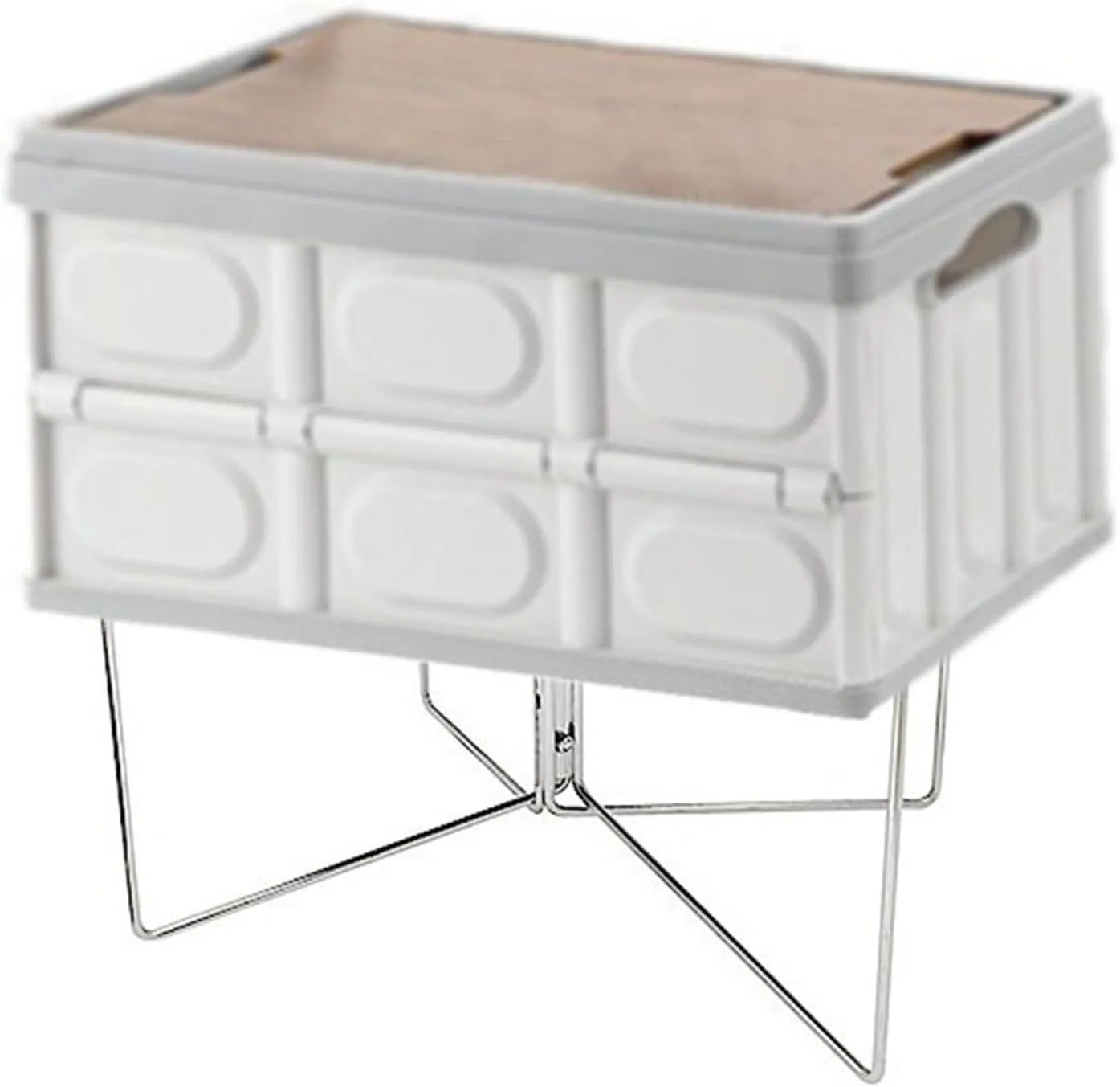 Foldable Cooling Stand Fridge Ice Box Holder Practical Suitcase Rack Camping Furniture Tool for Patio Picnic Household Hiking