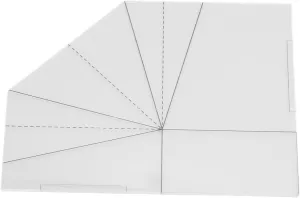 Foldable Food Basket Sewing Template, Folding Handbag Quilting, Transparent Acrylic Sewing Ruler, Pattern Tool for Craft Projects, 30.5cm/12in