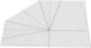 Foldable Food Basket Sewing Template with Acrylic Material for DIY Handbag Projects (8 Inch) (10 Inch)