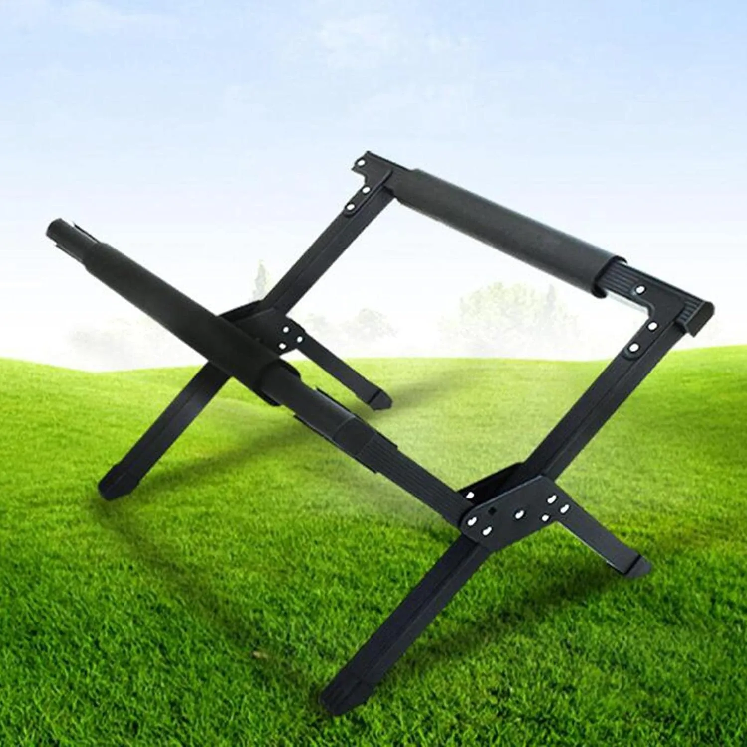 Foldable Outdoor Cooler Stand - Aluminum Alloy Ice Box Holder Bracket for Camping, BBQ, and Grills
