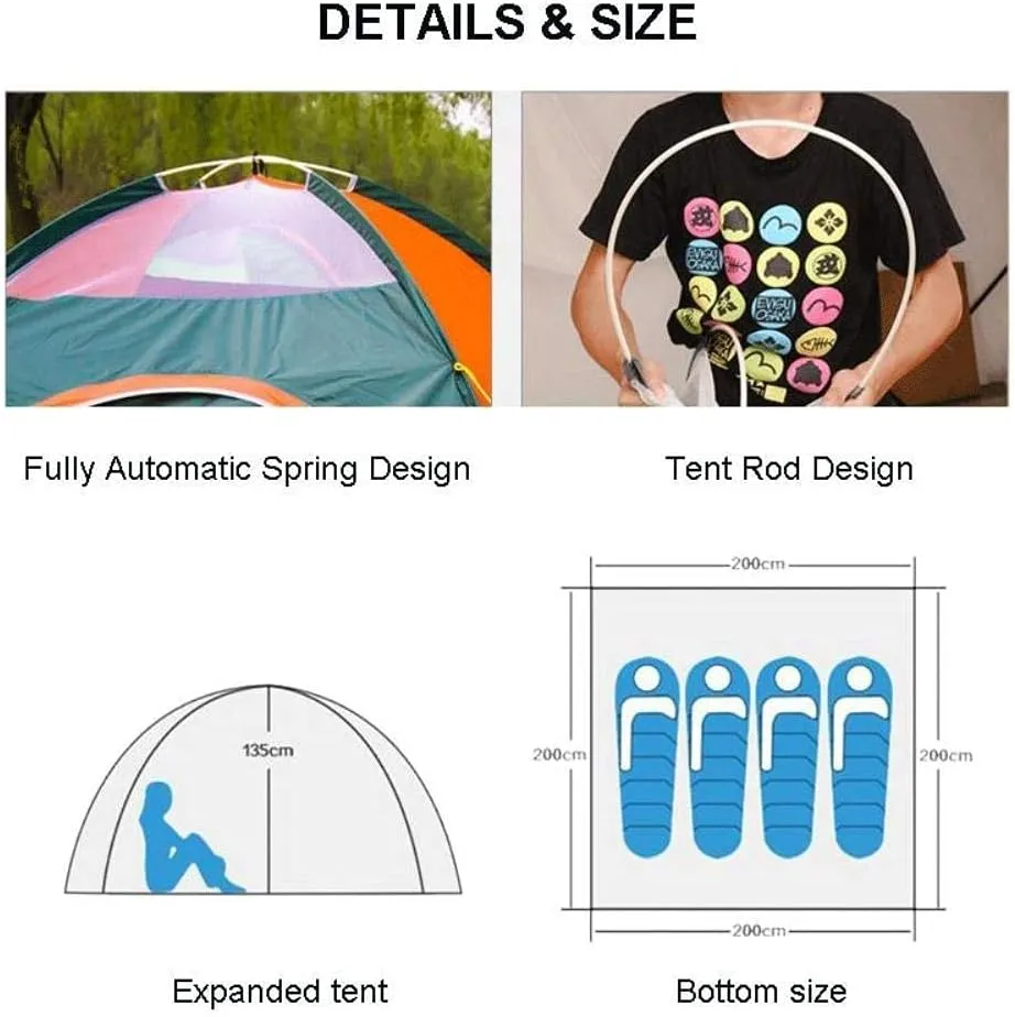 Foldable Single-Door Automatic Quick-Opening Outdoor Travel Camping Tent Beach Sun Shelter