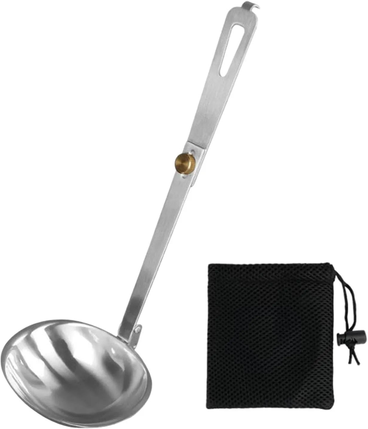 Foldable Soup Spoon Kitchen Utensil Mixing and Serving Outdoor Dining Tool Tableware Folding Spoon for Picnic Travel Camping