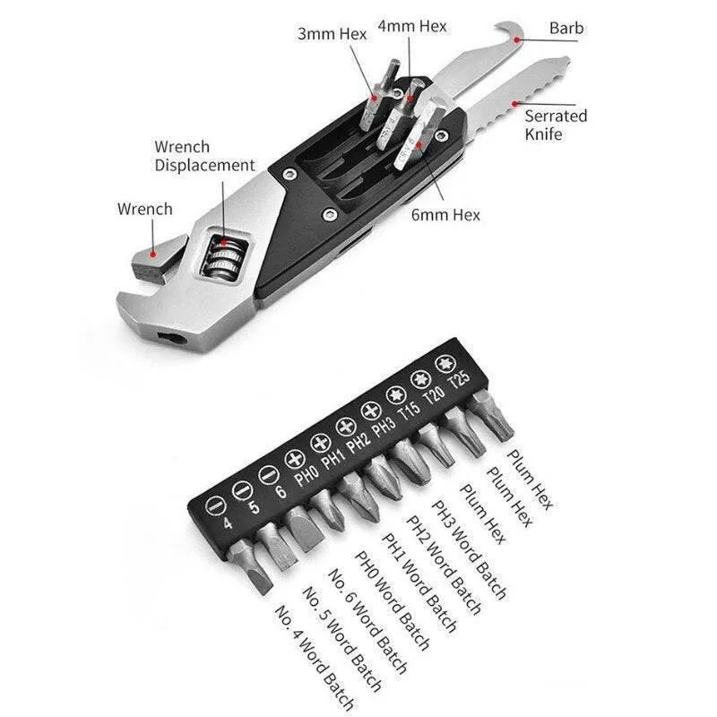Foldable Stainless Steel Wrench Tool Set - Pro Expert Mechanic Tools