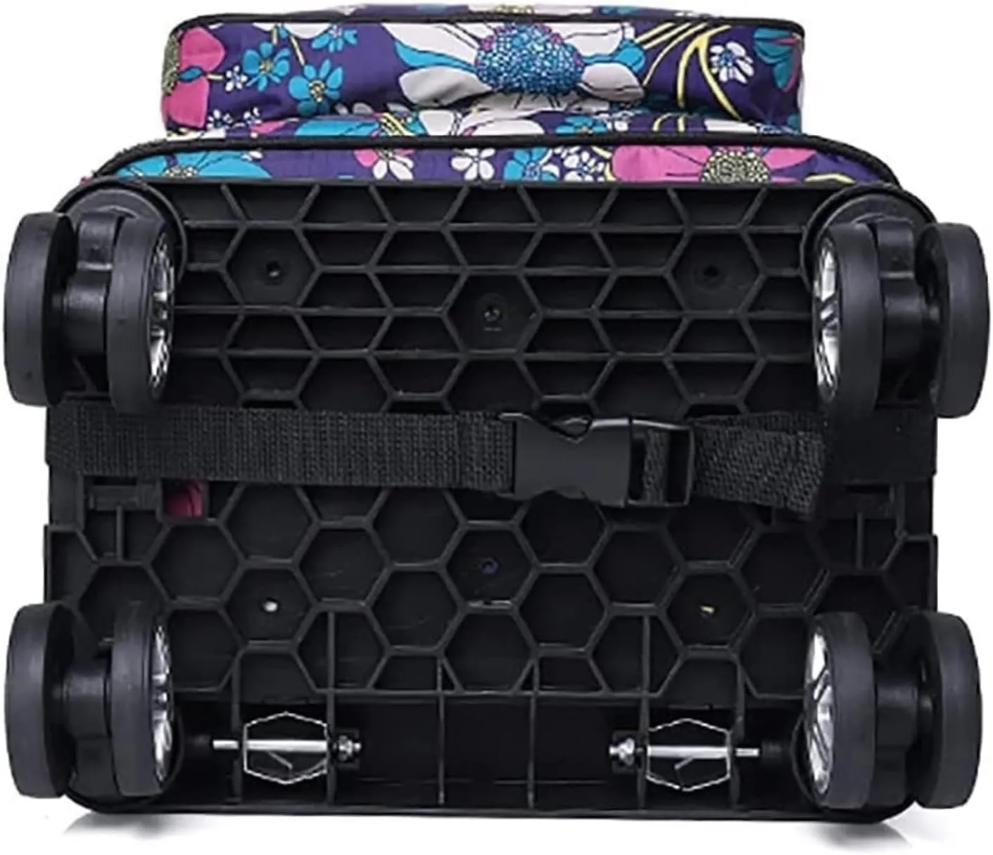 Folding Shopping Cart, Trolley Foldable Aluminum Alloy Shopping Cart Bag Detachable Heavy Duty 4 Wheels Trolley Bag Portable 2-in-1 Grocery Utility Carts(Pink)