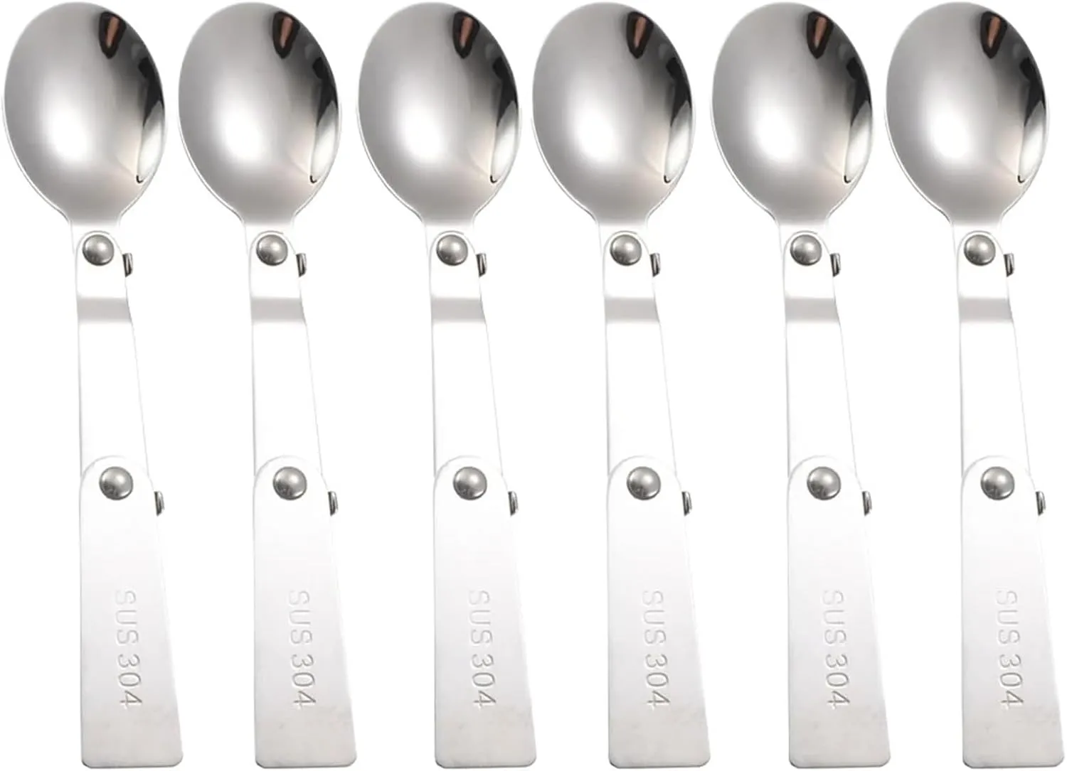 Folding Spoons 12pcs Folding Spoon Fork Set,Picnic Foldable Cutlery, Dinnerware for Camping Hiking for Thermos Container Food Containers(Spoon Fork Spork)