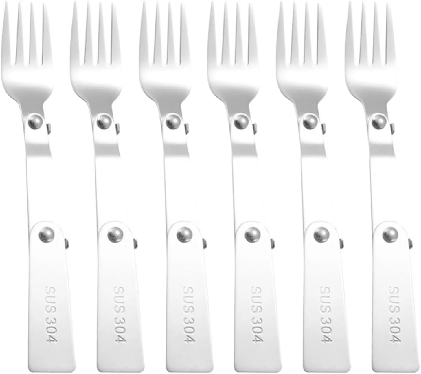 Folding Spoons 12pcs Folding Spoon Fork Set,Picnic Foldable Cutlery, Dinnerware for Camping Hiking for Thermos Container Food Containers(Spoon Fork Spork)