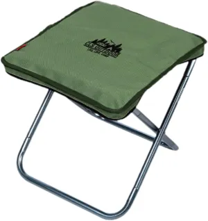 Folding Stool for Camping and Fishing, Compact Chair for Outdoor Activities, Green
