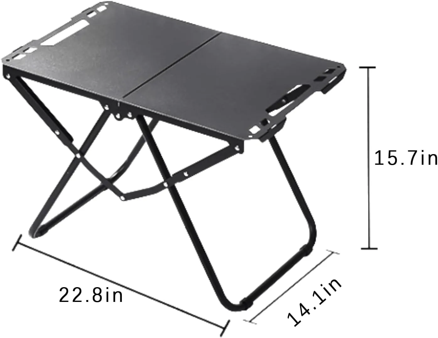 Folding Table Camping Dining Table, Lightweight Fold Up Rectangle Outdoor Side Tables for Patio Picnic Party Beach Patio Grill Bistro Balcony RV Fishing