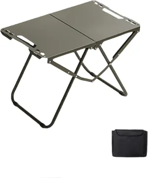 Folding Table Camping Dining Table, Lightweight Fold Up Rectangle Outdoor Side Tables for Patio Picnic Party Beach Patio Grill Bistro Balcony RV Fishing