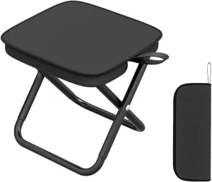 Folding Travel Stool – Compact Camp Chair, Lightweight Sit Bench | Portable Telescopic Seat Design Retractable Small Stool Gear Outdoor Chair for Picnic Portable Seating Hiking Trekking