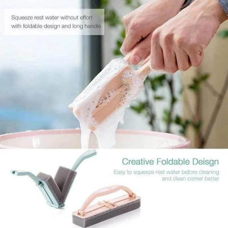 Folding Wiper Brush - Multi-Purpose Cleaning Tool with Handle