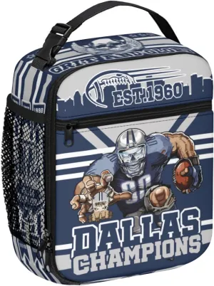 Football Insulated Lunch Box for Kids Boys Girls, Football Gifts Lunch Bag, Reusable Insulated Tote bags, Football Lunchbox for Men Women