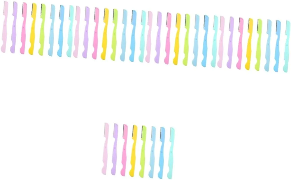 FRCOLOR 40pcs Eyebrow for Women Portable Eyebrow Trimmers Skin- Design for Hair Removal Compact Beauty Tool Go