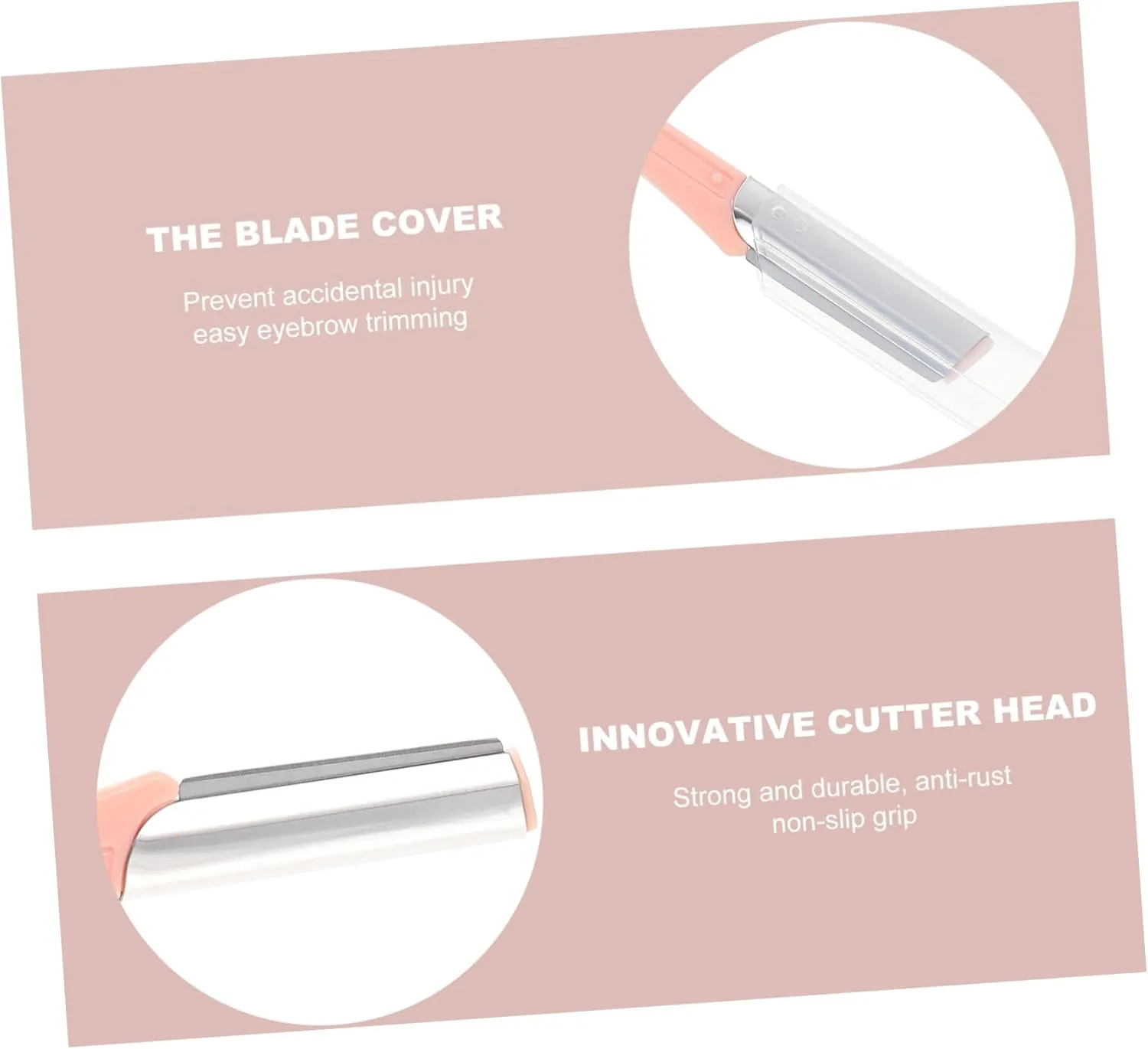 FRCOLOR 9pcs Eyebrow Facial Shavers Handle Eyebrow Trimmer for Precision Grooming Portable Makeup Tool Kit for Travel and Everyday Use