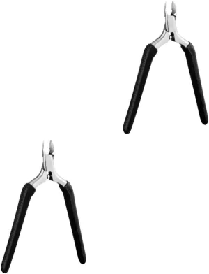 FRCOLOR Nail Tools 2 Pcs Leather Cuticle Shaver Dead Skin Remover Pedicure Tool Dead Skin Clipper Cuticle Cutter Wedding Hats for Women Pro Tools Nail Straight Handle