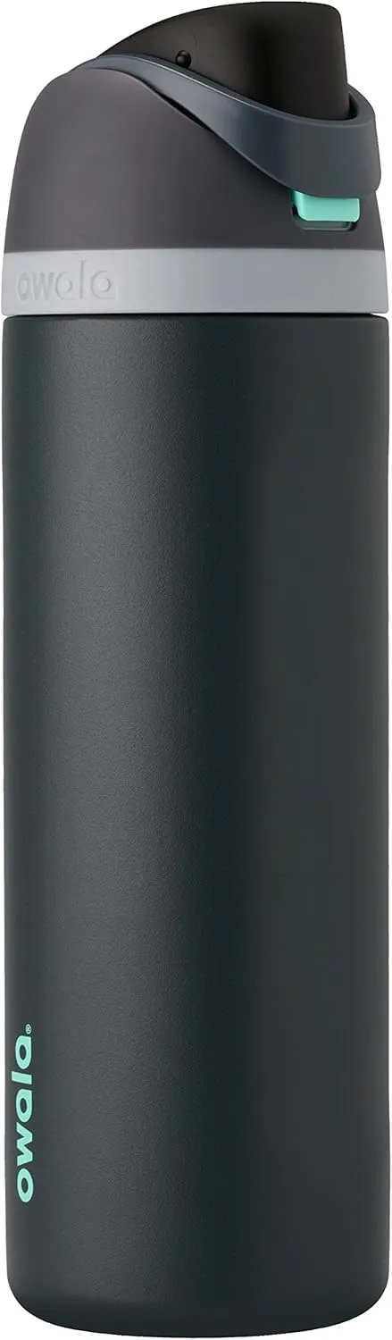 FreeSip Insulated Stainless Steel Water Bottle with Straw for Sports, Travel, and School BPA-Free Sports Water Bottle, 40 oz, Foggy Tide