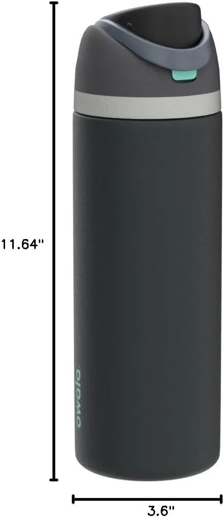 FreeSip Insulated Stainless Steel Water Bottle with Straw for Sports, Travel, and School BPA-Free Sports Water Bottle, 40 oz, Foggy Tide