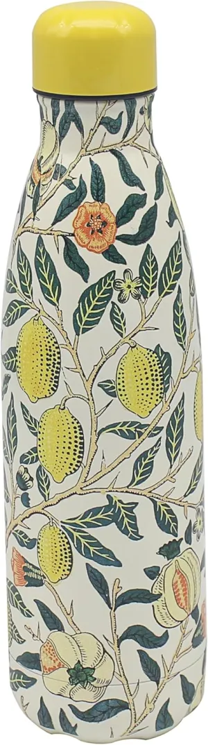 Fruits Drinks Bottle by William Morris | Stylish Glass Water Bottle with Iconic William Morris Fruits Design | Perfect for Hydration at Home, Work, or On-the-Go