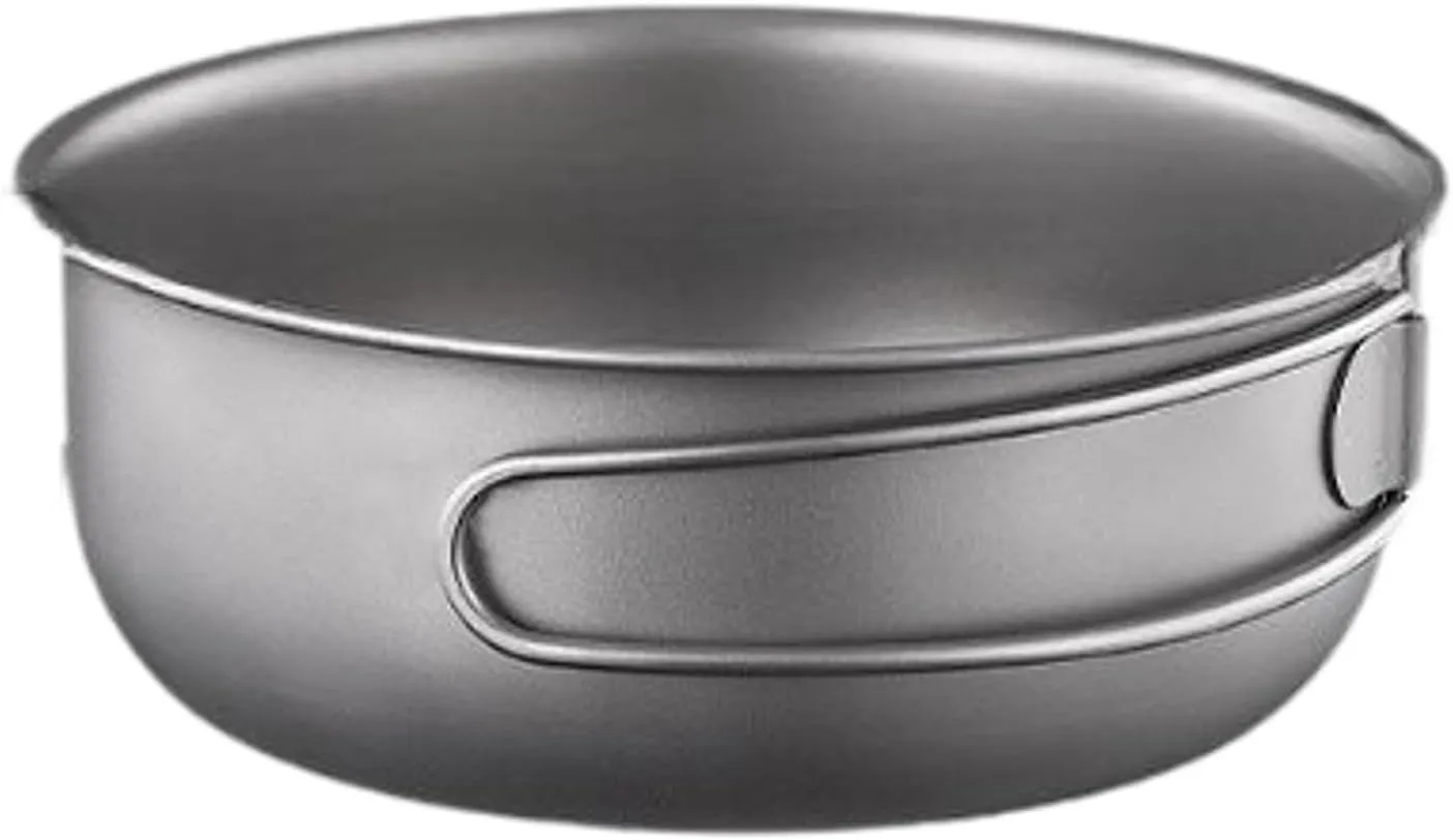 Frying Pan Camping Pan Titanium Cook Pan Titanium Pan for Picnic Fishing Trekking