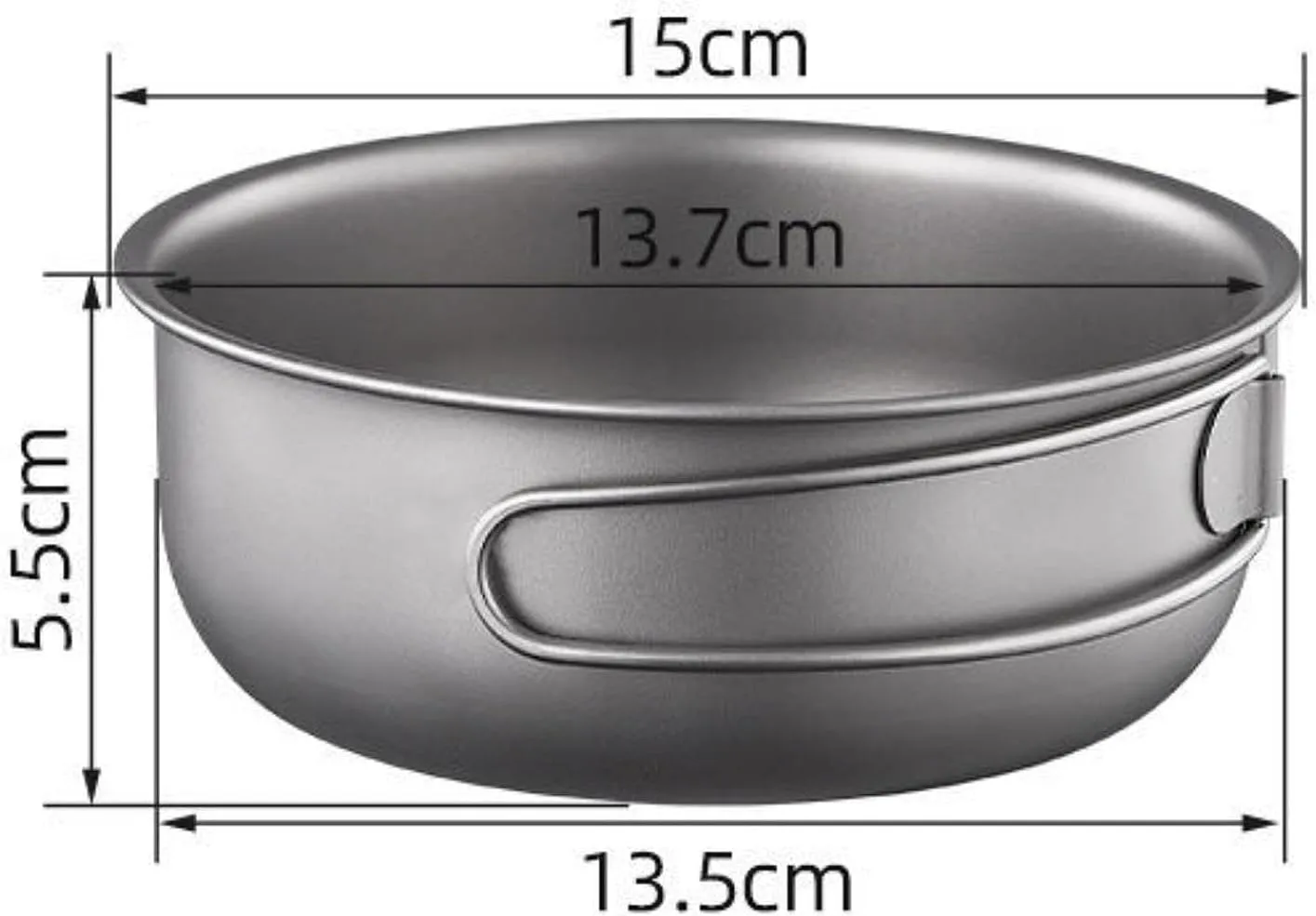 Frying Pan Camping Pan Titanium Cook Pan Titanium Pan for Picnic Fishing Trekking