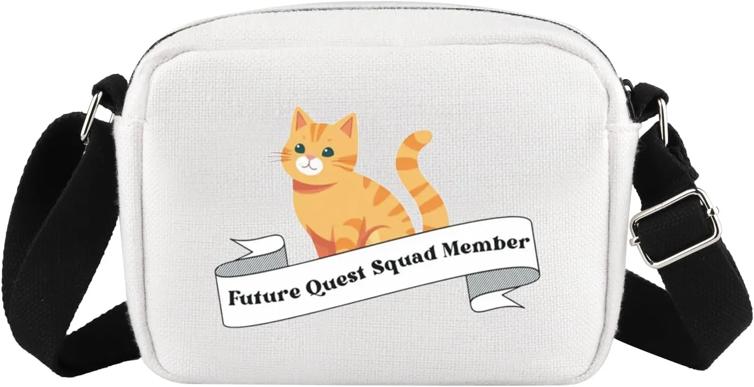 Future Quest Squad Member Gift Broccoli The Cat Gift Dragon Rider Book Reader Crossbody Bag