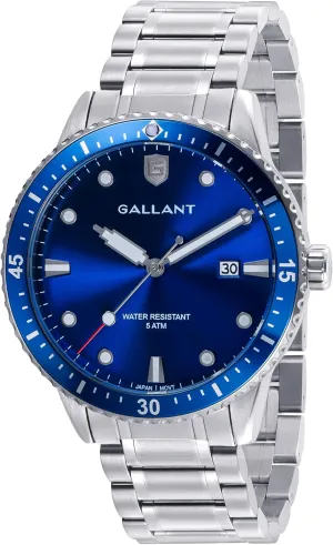 G GALLANT Mens Watch Quartz Analog Watches with Stainless Steel Band Metal Wrist Watch for Men Calendar Date 5ATM Waterproof Watches Business Casual Dress