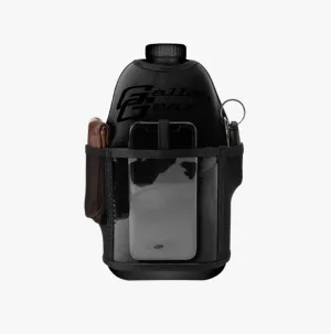 Gallon Gear Half-Gallon Large Water Bottle - BPA Free Plastic, Reusable Water Jug - Hydration Water Bottle for Men and Women (Black w/Black Cover)