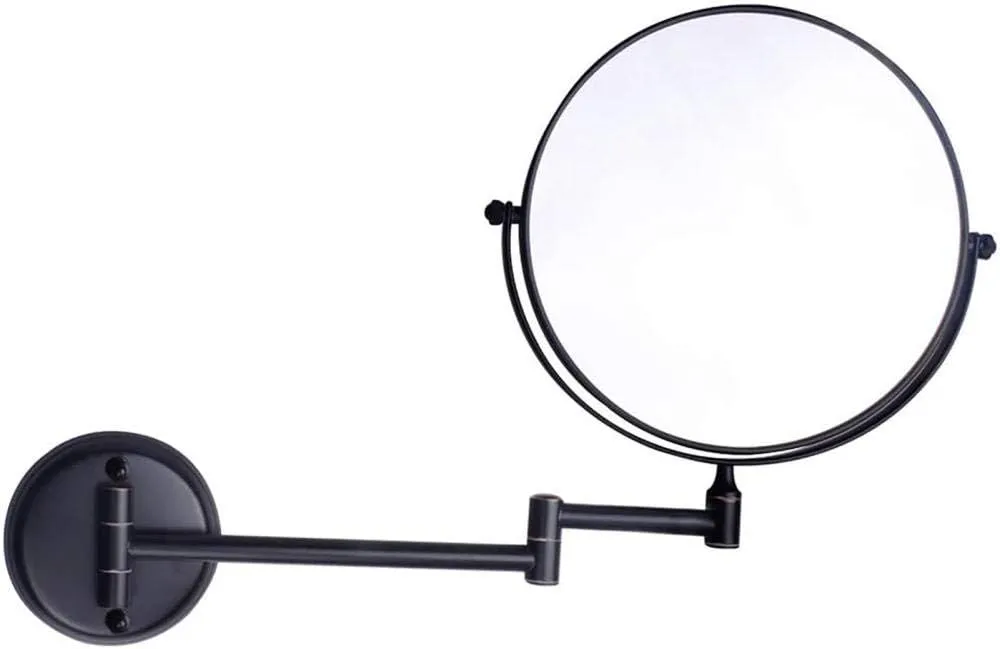 GATSUN 8 inch Wall Mounted Magnifying Extend Sturdy Double Sided Adjustable Cosmetic Mirror Bathroom Shaving Vanity Mirror-7X /3X