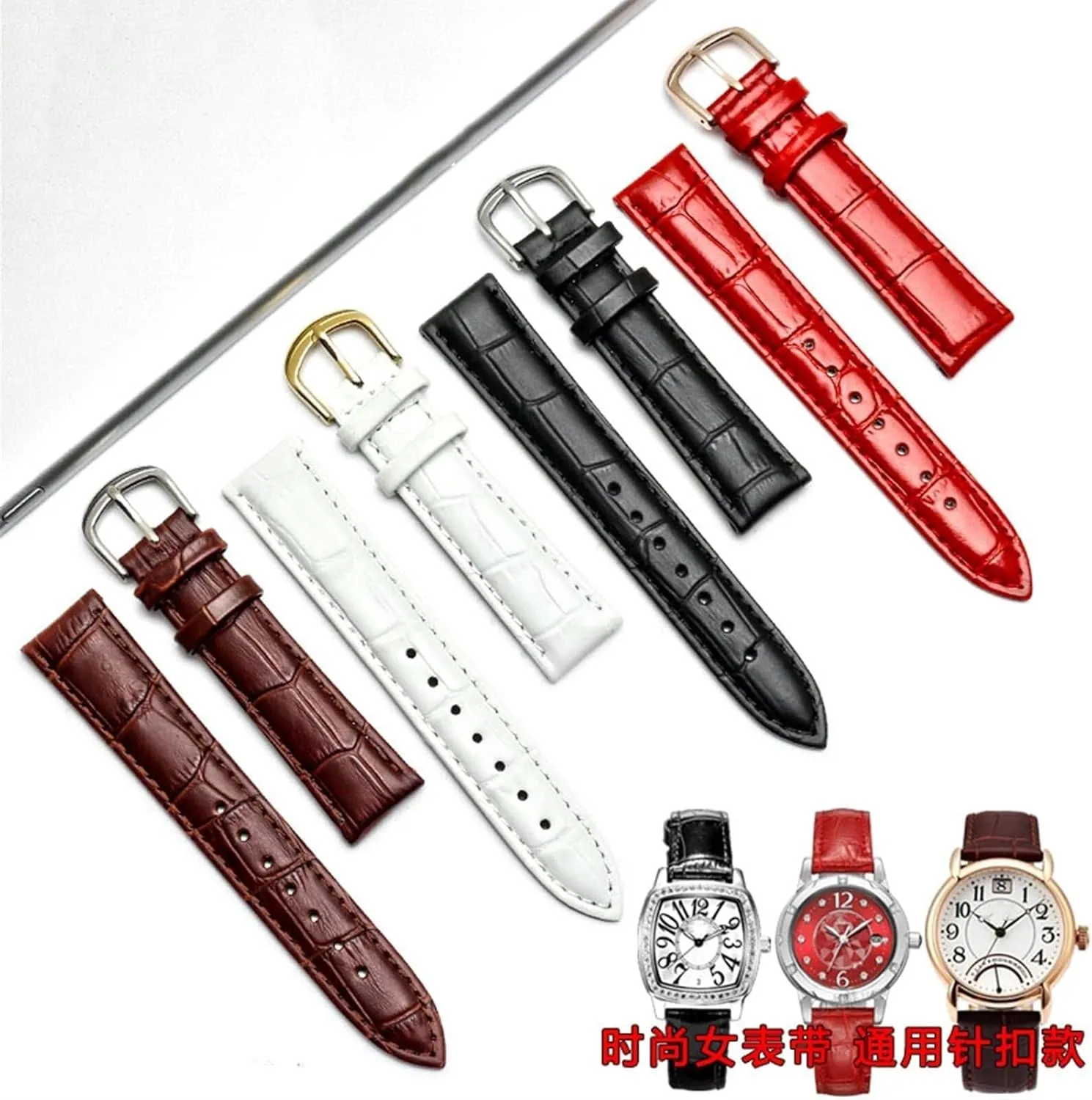 Genuine Leather Bracelet for Brand Woman Multicolor Watch Strap