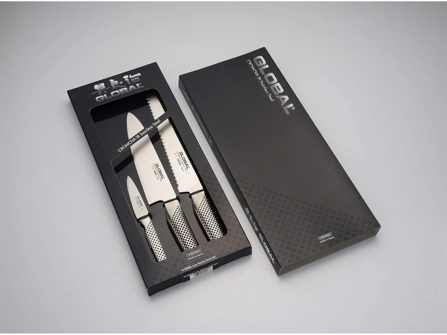 Global Tool G-55946 3pc Knife Set, Stainless Steel