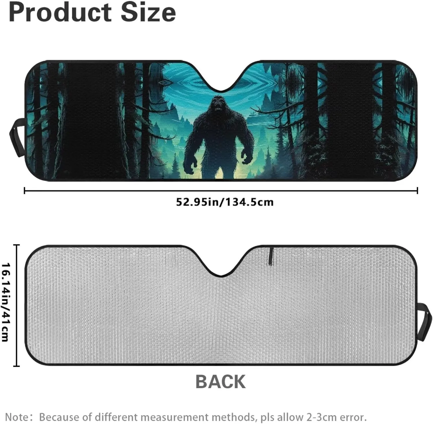 Gorilla Forest Windshield Sunshade for Off-road Vehicle Truck & SUV Folding Car Sun Shade for Front Window Auto Sun Visor Heat Protection Car Sunscreen Blocks UV Rays and Keeps Vehicle Cool