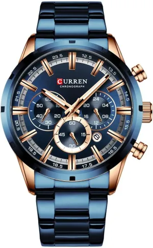 Gosasa Men's Wrist Watch Waterproof Date Chronograph Military Army Luminous Business Quartz Stainless Steel Strap Man Sport Watches