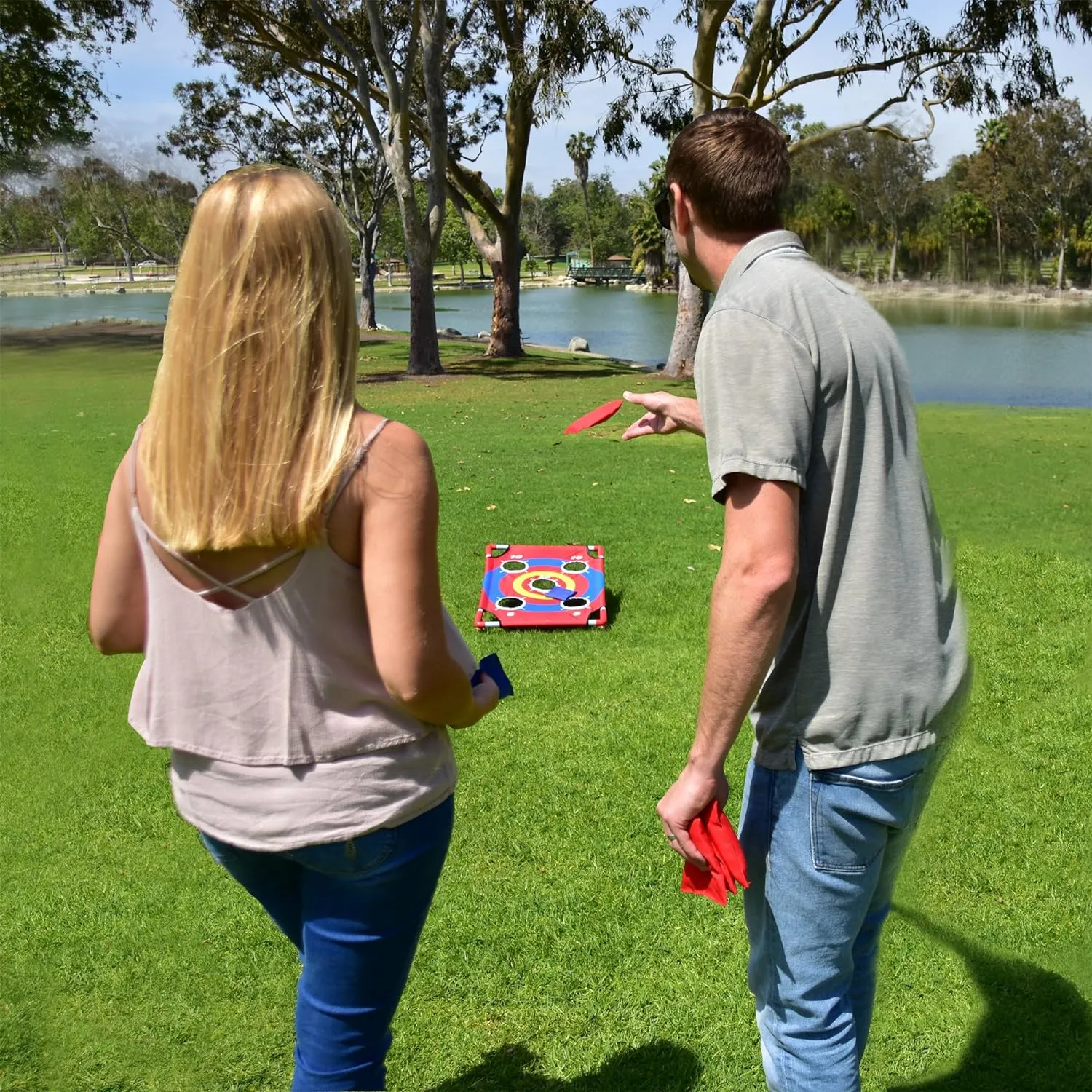 GoSports 3 x 2 ft Arcade Cornhole Game - Portable Bean Bag Toss Game for Kids and Adults