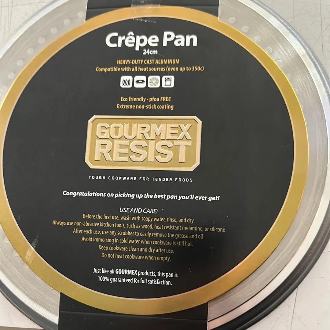 Gourmex Black Nonstick Crepe Pan 24cm 1pc