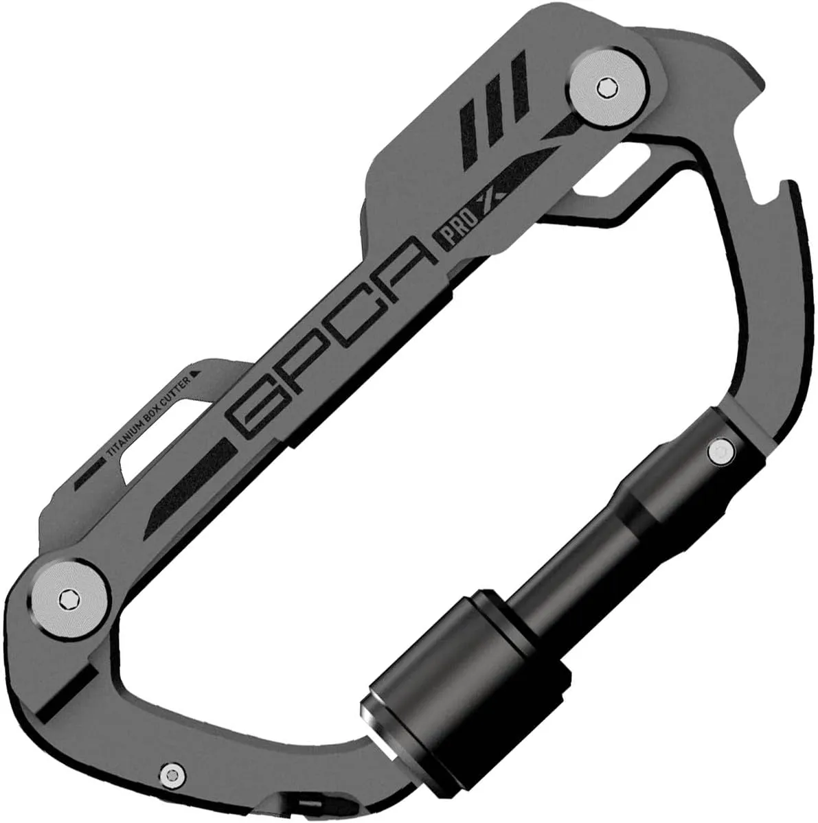 GPCA Carabiner PRO X Key – Multi-Tool Organizer, EDC Carabiner with Key Holder, Bottle Opener, Box Opener, Pry Tool, Screwdrivers, Durable Clip for Camping, Hiking, Everyday Carry, Adventure Gear